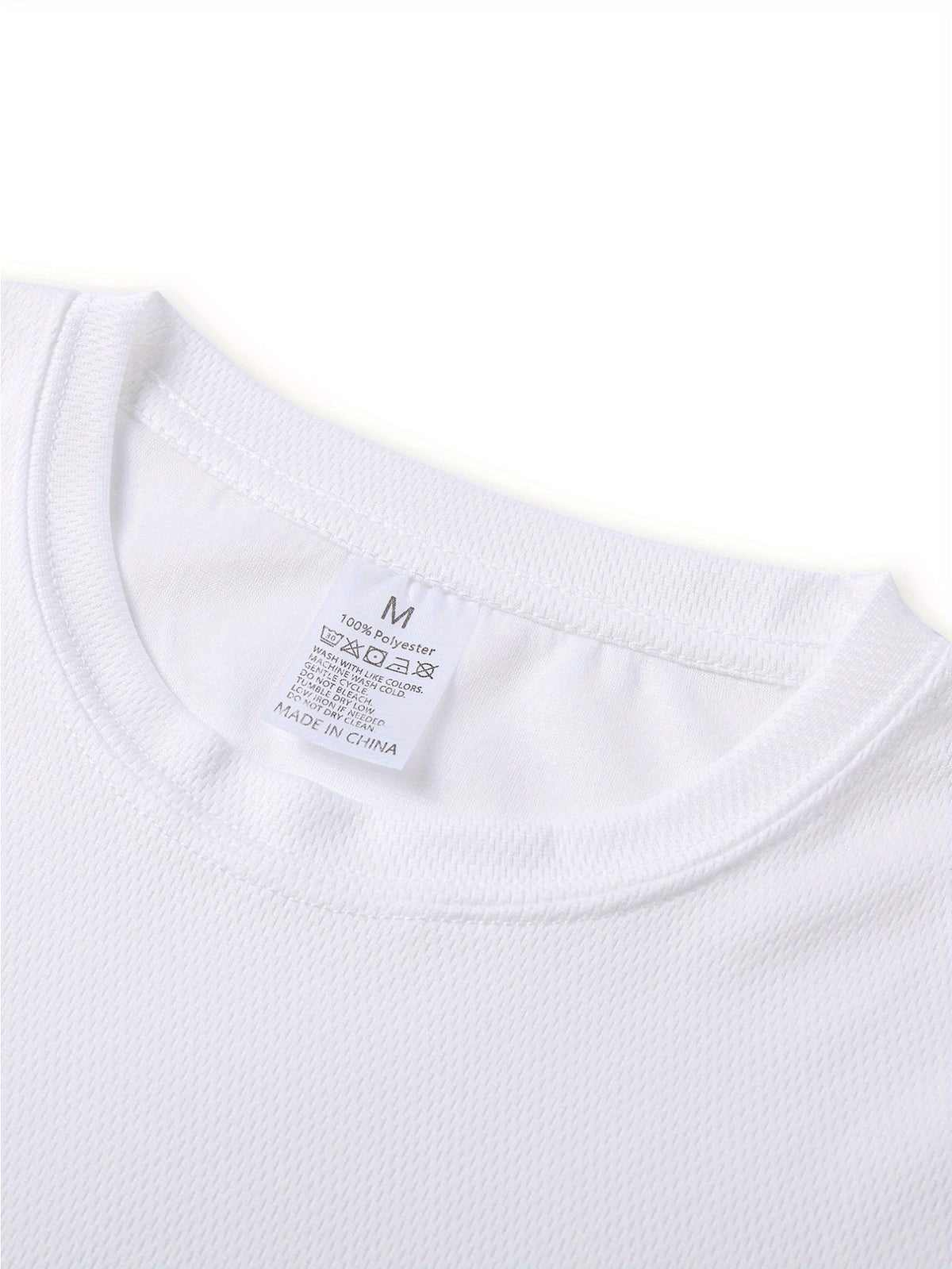 New Summer Men'S Pure White Round Neck Short Sleeve T-Shirt with Left Chest Easy Palm Tree Small Print Vacation Style Casual Loose Breathable Daily Commute All-Match Short Sleeve T-Shirt Top - White