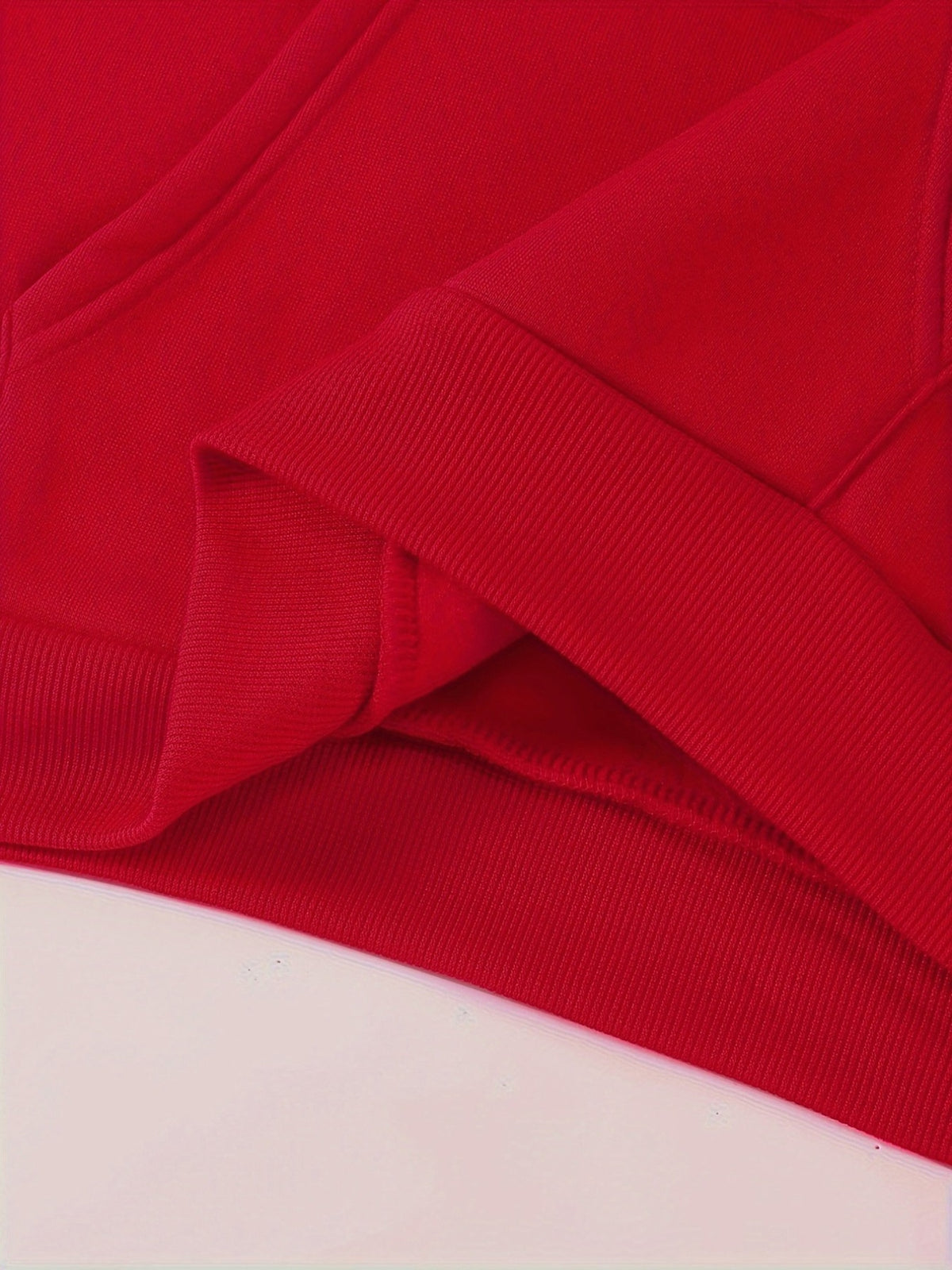 2026 New Women's Casual -Lined Hooded Sweatshirt and Elastic Waist Jogger Pants Set, Featuring a Simple and Stylish Letter "K" and Line Combination Pattern Print, Versatile for Fall/Winter - Bright Red