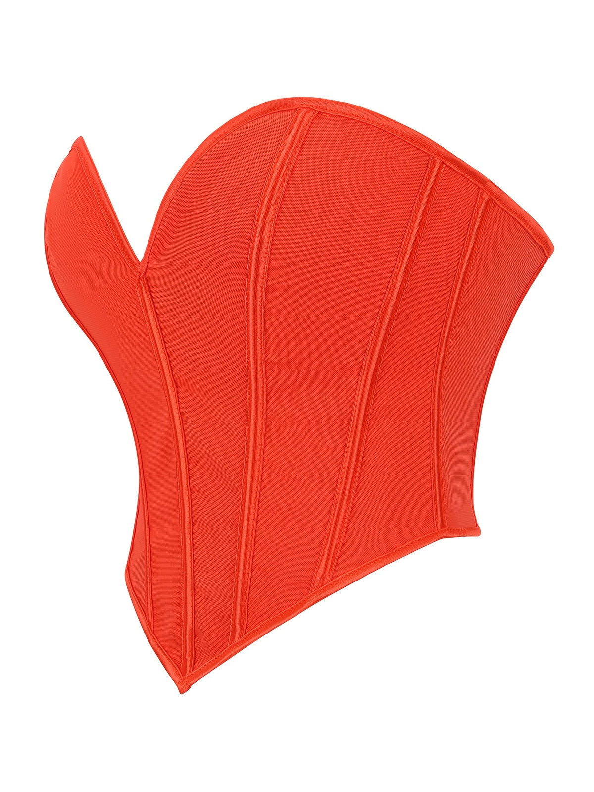 Sexy Women's Strapless Mesh Top, Breathable Double-Layer Frosted Texture, Women's Sexy Court-Style Corset Top - Orange red