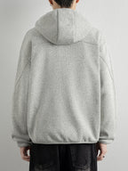 Men'S Spring And Autumn Hooded Sweatshirt Cardigan, Basic Jacket, Multiple Colors Available, Casual Zipper Design, Easy to Wear. Pair with Solid Color Base Pieces, Easily Integrates Into Various Fashion Trends, Practical And Minimalist Fashion - Heather Gray