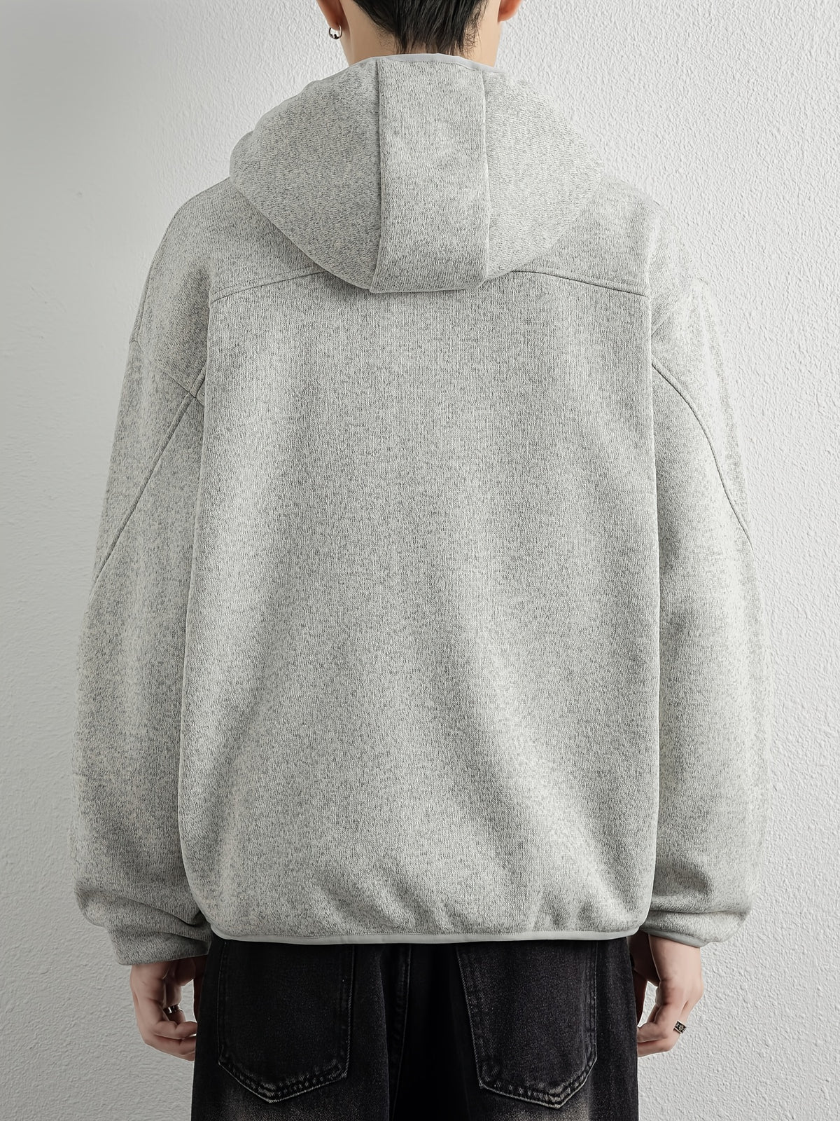 Men'S Spring And Autumn Hooded Sweatshirt Cardigan, Basic Jacket, Multiple Colors Available, Casual Zipper Design, Easy to Wear. Pair with Solid Color Base Pieces, Easily Integrates Into Various Fashion Trends, Practical And Minimalist Fashion - Heather Gray