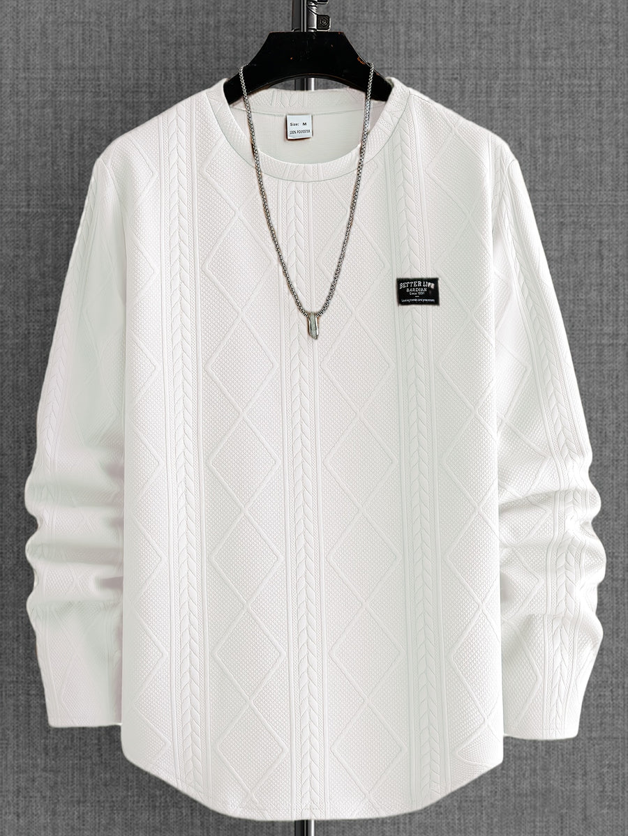 European And American Cross-Border Autumn New Men'S Casual Shirt - White