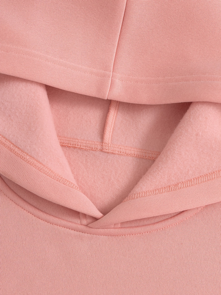 D92 - A Women'S Hooded Sweatshirt, Trendy Creative Letter Pattern Print, Beautiful Fashionable Loose Autumn And Winter New Versatile Casual Sweatshirt, Women'S Clothing, Solely Tops/No Bottoms - QHH4089 - Pink