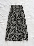 Item No.: ZD1127244 Spring/Summer Women's Simple, Fashionable, Casual, and Versatile Skirt - Black Floral