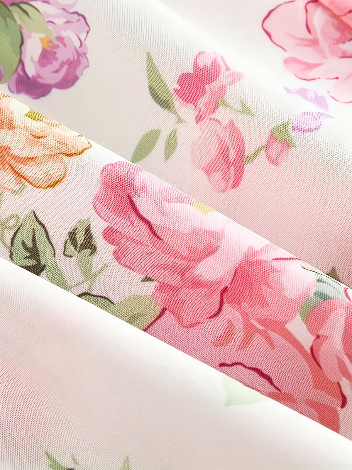 Women'S Elegant Back Bow Floral Print Dress - Mixed colors