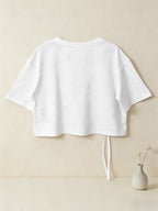 Women's Pink Butterfly & "Beauty Is All Around" T-Shirt - Loose-Fit Short Sleeve Top with Drop Waist Hem, Soft Machine Washable -Compatible Tee Suitable for Travel, Beach, Commuting, Casual Outfits - White