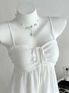 ZLLZ Women'S Cute Solid Color Cami Top, Summer - White