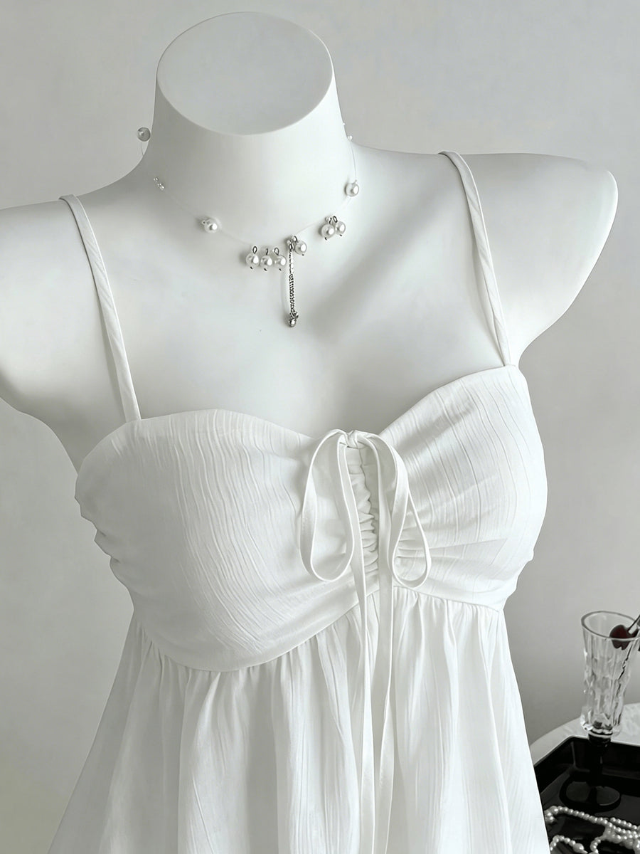 ZLLZ Women'S Cute Solid Color Cami Top, Summer - White