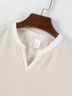Business Elegant Solid Color V-Neck - Khaki