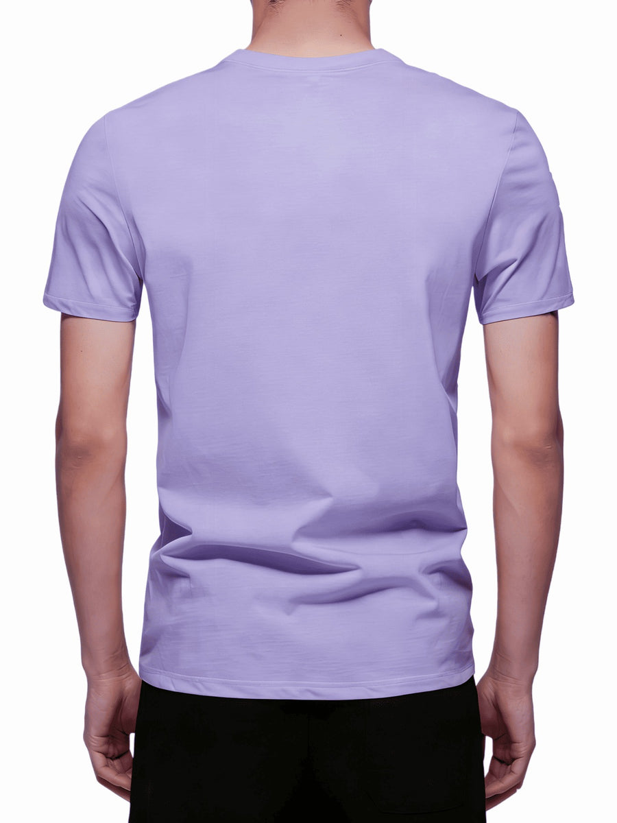 7pcs Men's Pure Crew Neck Short Sleeve T-Shirts, Unisex Basic Short Sleeve Tops, Matching Couple's Style, Comfortable, Soft, Breathable, and Sweat-Wicking, Suitable for Layering or Wearing Alone, Ideal for Sports, Outdoor, Casual, and Commuting - Mixed Color 3