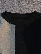 Men's Color Sweater - Soft Warm Round Neck Pullover Sweater Suitable for Autumn Winter, Casual Loose Fit Sweating Top with Color Blocking, Versatile for Layering for Office, Semi-Formal & Casual Attire - Black