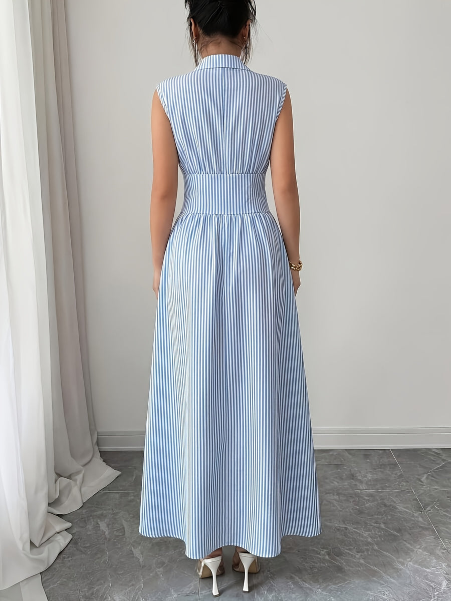 Women'S Elegant Casual Dress - Blue