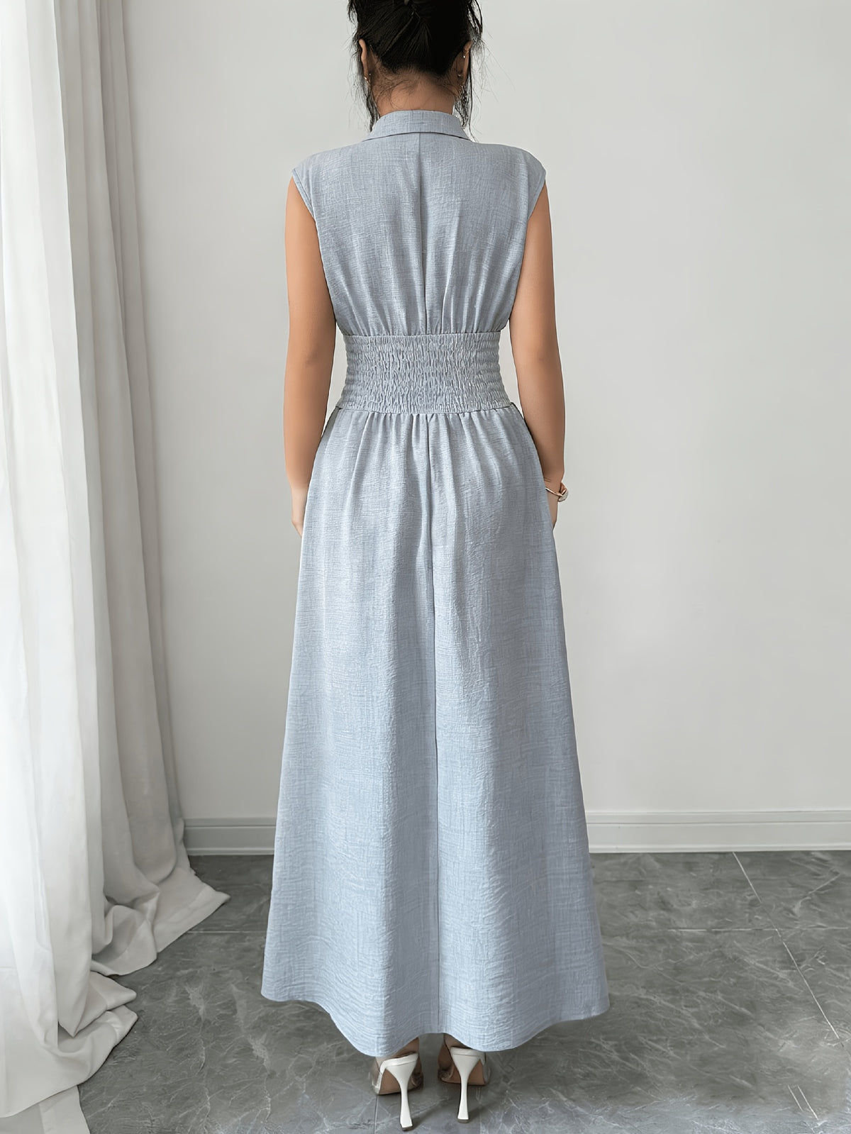 Women'S Dress A Long Dress, Matching Texture, Slim Waist, Suitable for Spring, Summer And Autumn Commuting And Going Out Elegant Party Women'S Clothing Women'S Summer Dress Casual Elegant Women'S Clothing Women'S Summer Clothing Elegant Women'S Dres - Light Blue