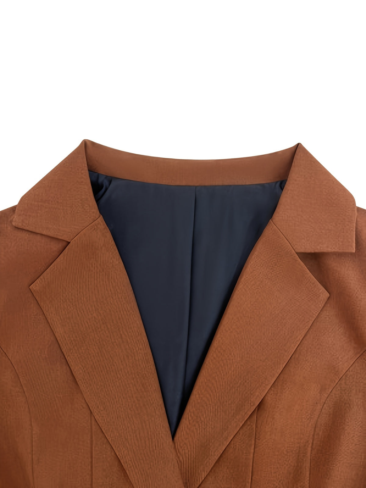 Women's Commuter Fashion Waist-Cinching Blazer, Slim-Fit Flattering Design, Professional and Capable Workplace Attire, Casual and Formal Wear - Brown