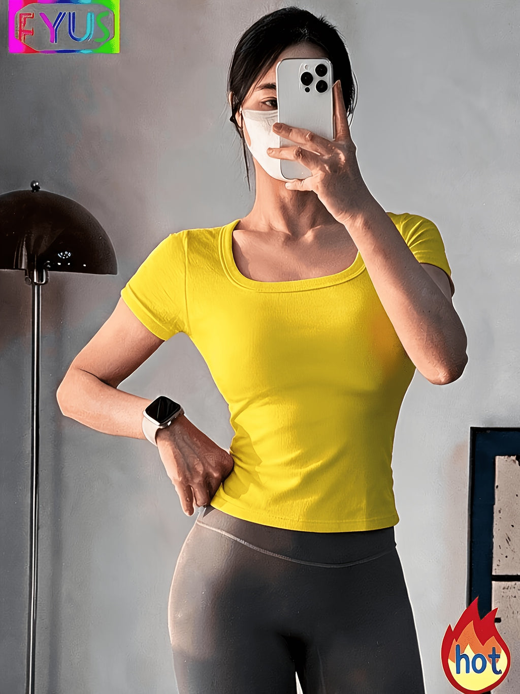 3pcs Women's Bodysuit Top, Women's Sexy Bodysuit for Hot. Comfortable Women's Tight-Fitting T-Shirt 2724, Fiber Fabric - Gray+blue+yellow