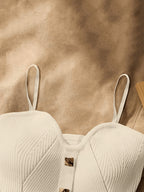Women's Metal-Embellished Body-Hugging Top ZLLZ - White