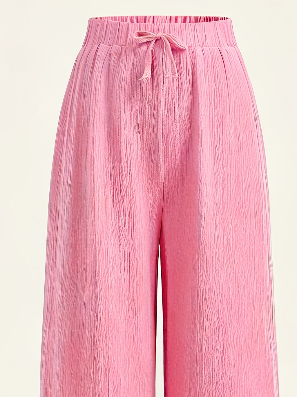 Summer High-Waisted Wide-Leg Pants for Women, High-Quality Draped Loose Straight-Leg Trousers, Casual Pants, Thin Style + Talan - Peach