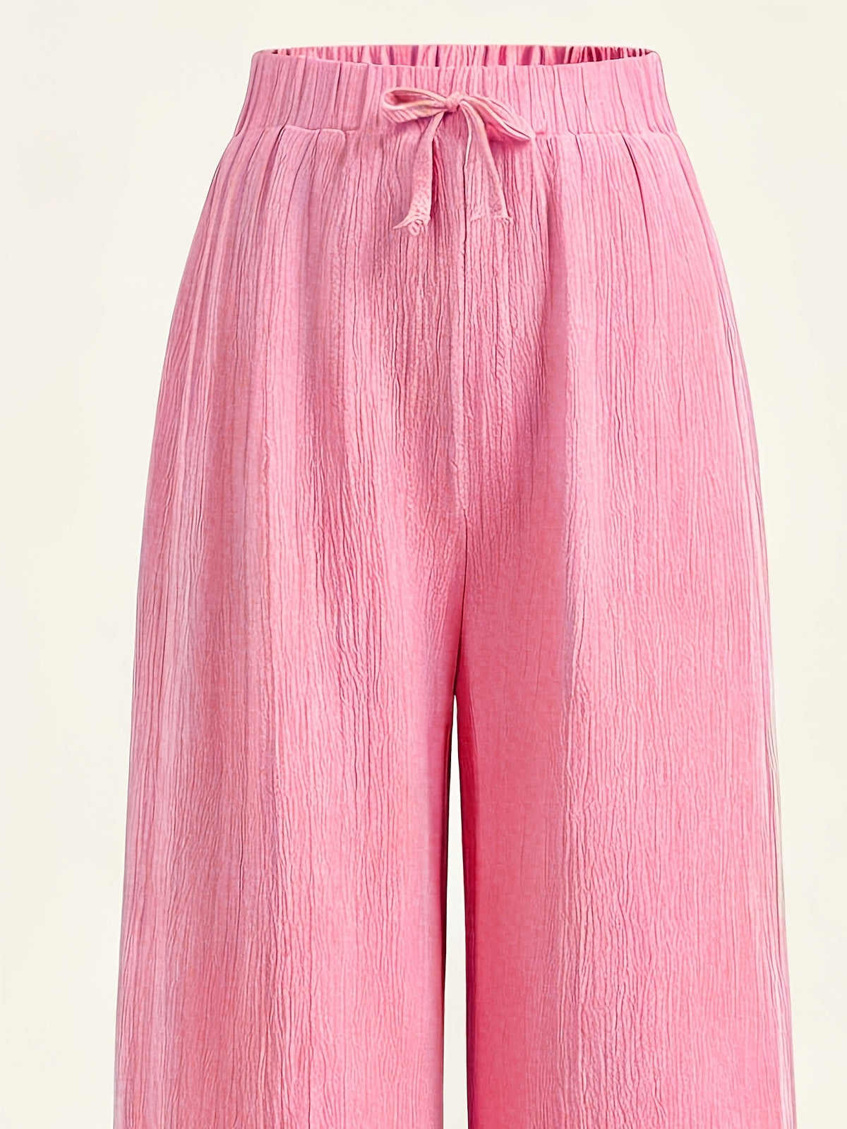 Summer High-Waisted Wide-Leg Pants for Women, High-Quality Draped Loose Straight-Leg Trousers, Casual Pants, Thin Style + Talan - Peach