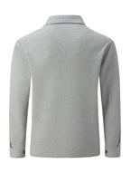 Men'S New Fall Winter Waffle Knit Shirt Jacket with Lapel, Multi-Pocket Button-Front Cargo Jacket - Grey