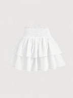 New Women'S High-Waisted Fitted Skirt with a Cake Style - White