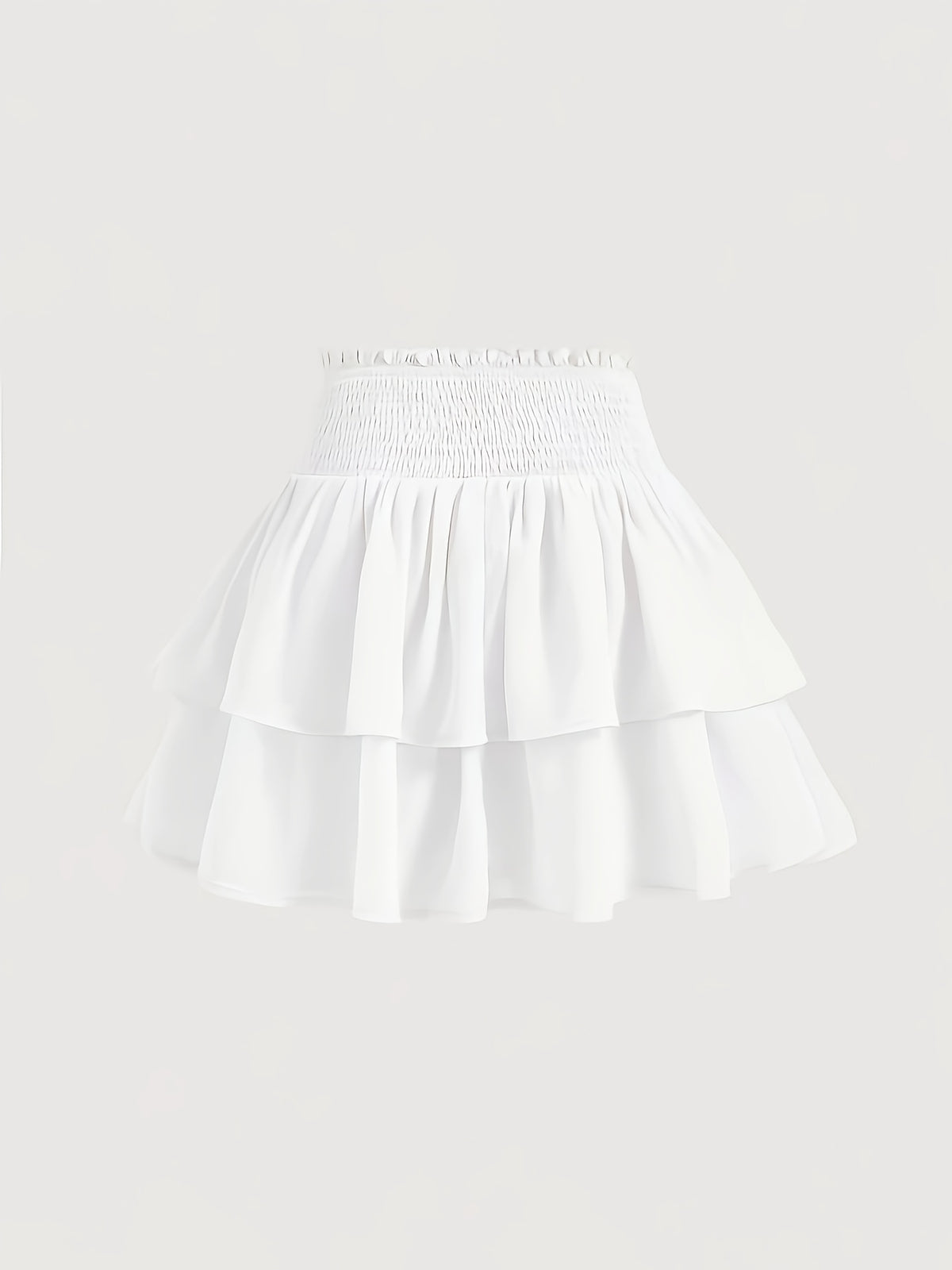 New Women'S High-Waisted Fitted Skirt with a Cake Style - White