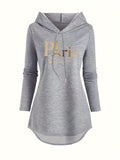 Women's Fashion Long Top - Light Grey