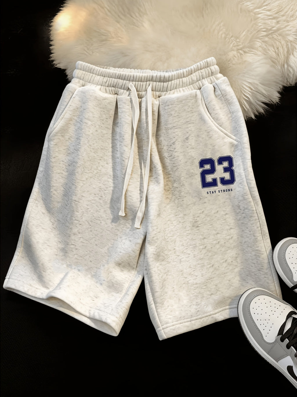 2026 New Design Printed Shorts, Versatile Casual Pants - Light Grey
