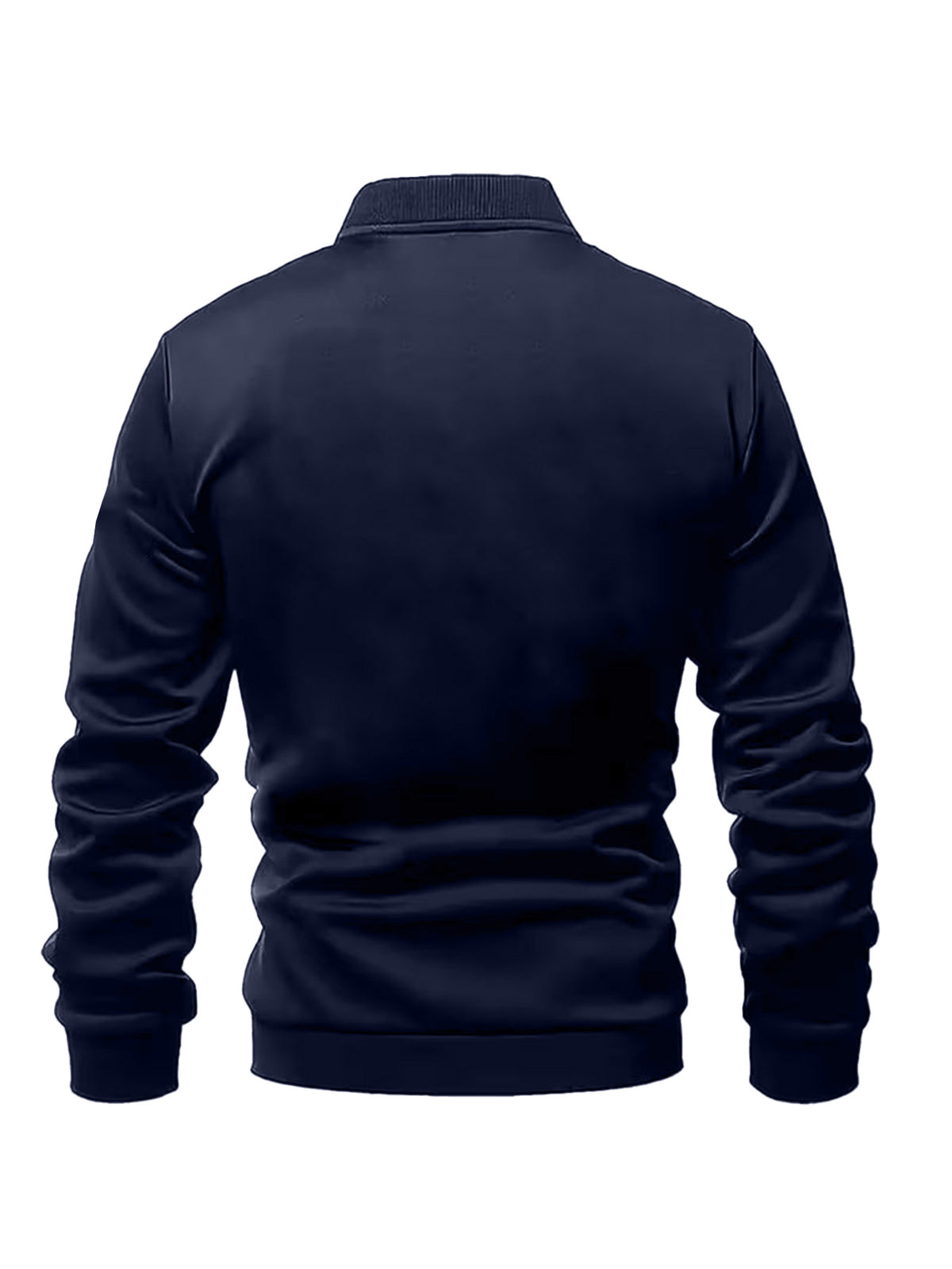 Slim-fit Versatile Men's Jacket, Featuring a Simple Handwritten Pattern, Men's Zip-up Jacket, Comfortable Casual Style, Suitable for Outdoor Activities - Star Blue