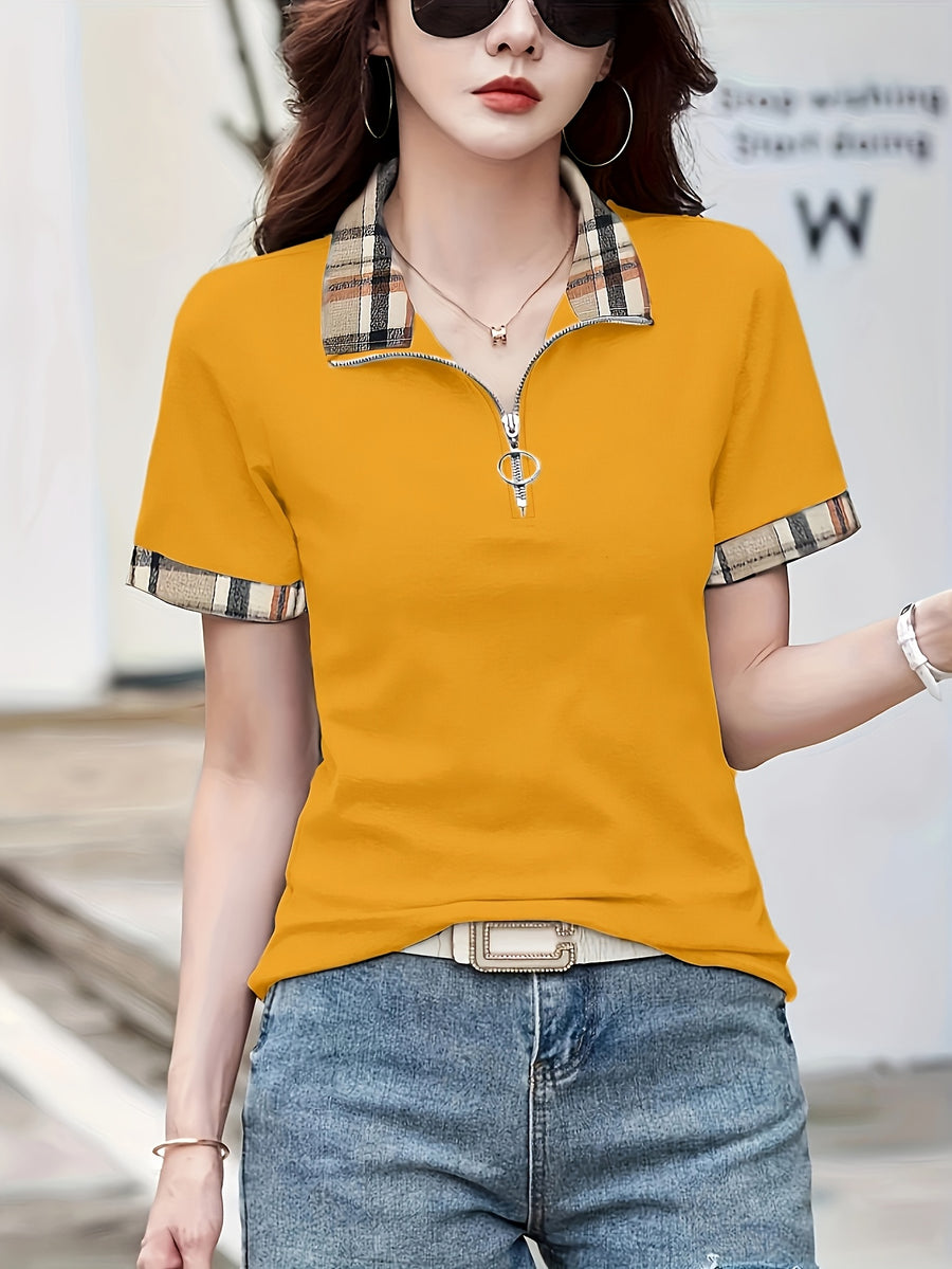 Women'S Fashion Casual Top - orange yellow