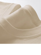 100% Cotton Summer Round-neck Short-sleeve T-shirt, Made of Pure Cotton Fabric, Skin-friendly, Breathable, and Non-stuffy. A Basic Style Suitable for Daily Commutes and Casual Home Wear - Khaki