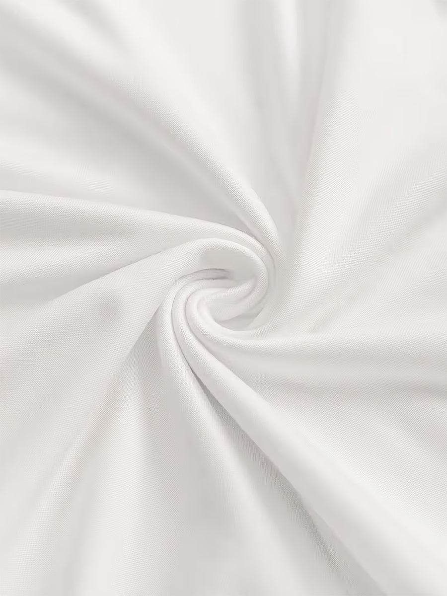 Women'S Summer Short-Length Sexy And Slim-Fit Stretchy Short-Sleeve T-Shirt in White, Casual And Fashionable Blouse Style - White