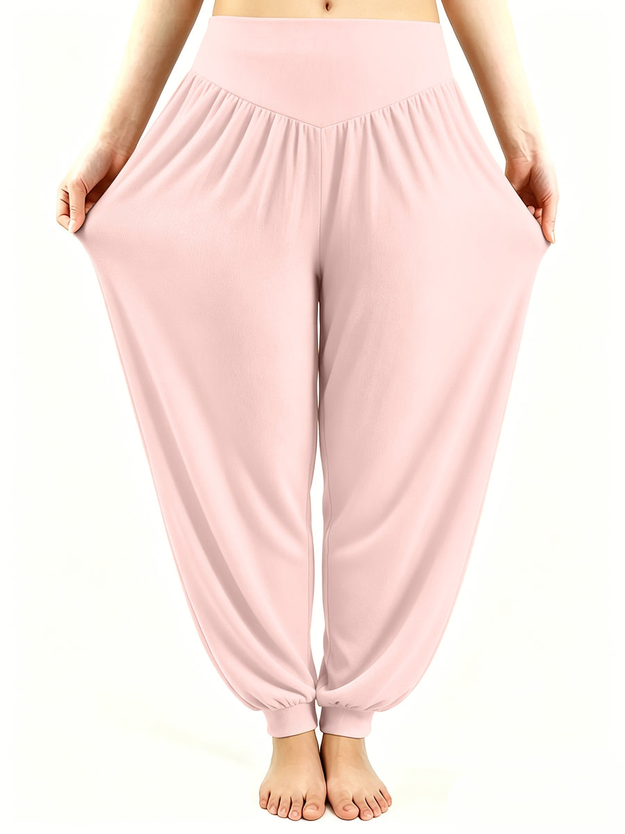 Popular Loose-Fit Casual Pants, Comfortable Women's Clothing - Pink Color
