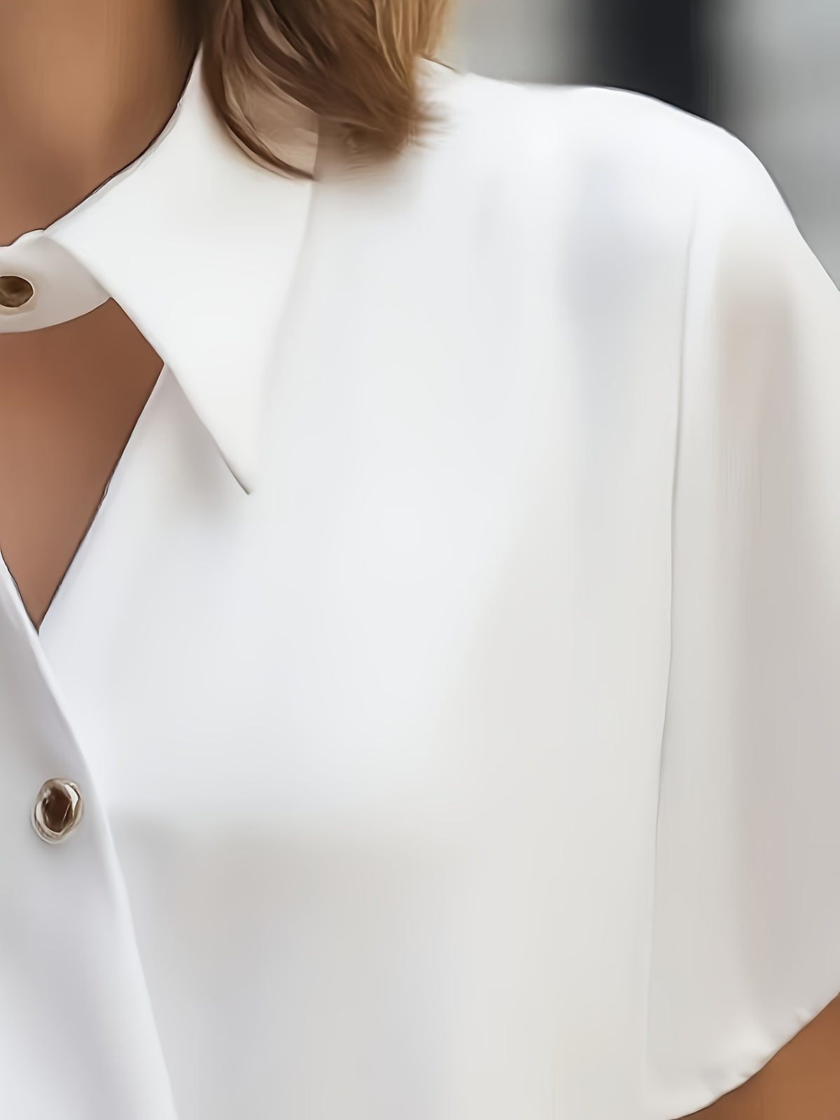 Spring/Summer Women's Elegant Designer Fashion Shirt - White