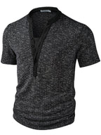 ROYALBOY Presents the New Spring Collection: Short-sleeved Shirts with a Unique Patchwork Design, Versatile for Daily Wear and Essential for Commuting - Black