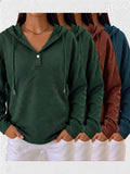 4pcs New Autumn Winter Fashion Casual Women'S Checkered Half-Open Hoodie Sweatshirt, Spring Autumn Women'S Half-Open Hoodie Sweatshirt, Christmas Women'S Half-Open Hoodie Sweatshirt, Halloween Women'S Half-Open Hoodie Sweatshirt - Dark green + dark green + brick red + sea blue