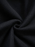 Elegant Loose High-Neck Long-Sleeve Sweatshirt with Letter Print for Women in Autumn And Winter - Black