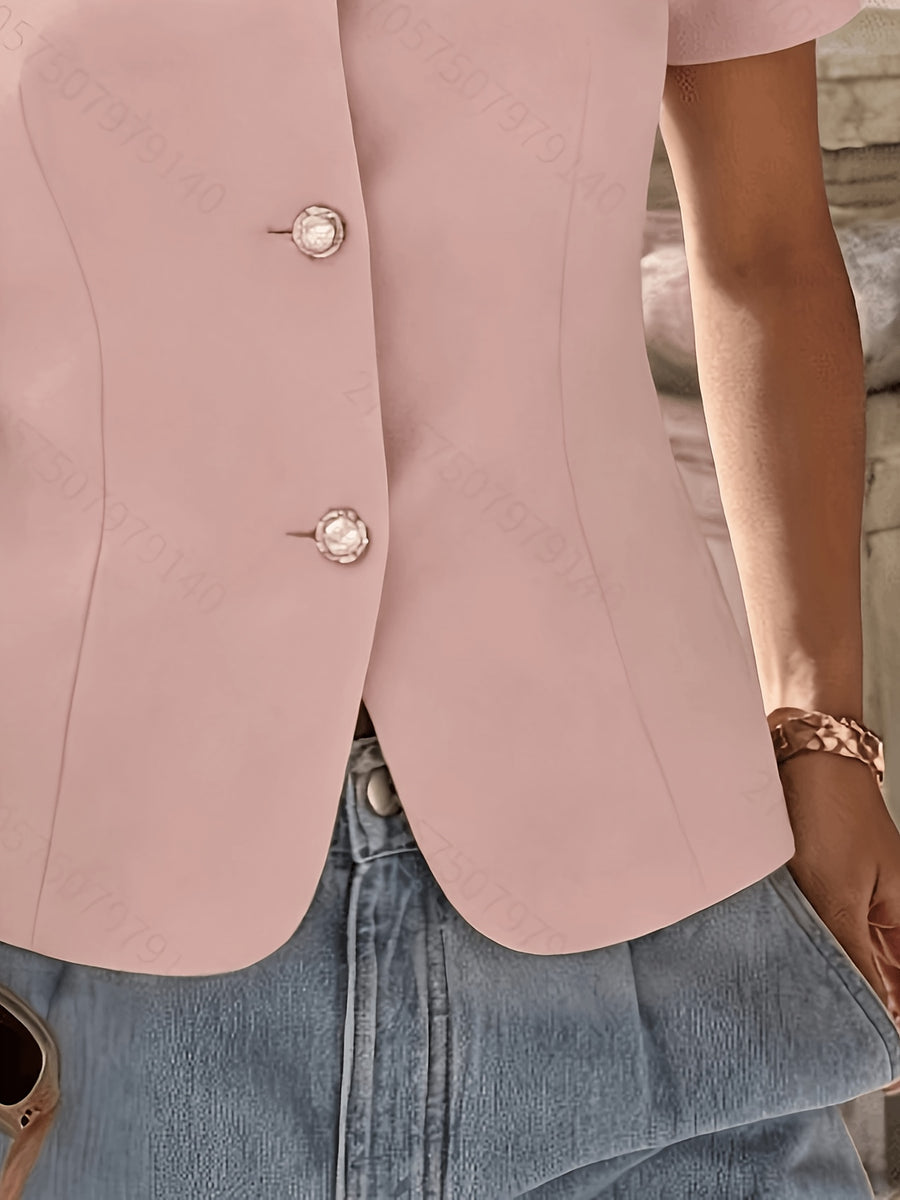 Women's Fashionable and Elegant Commuter Shirt - Pale Pinkish Gray