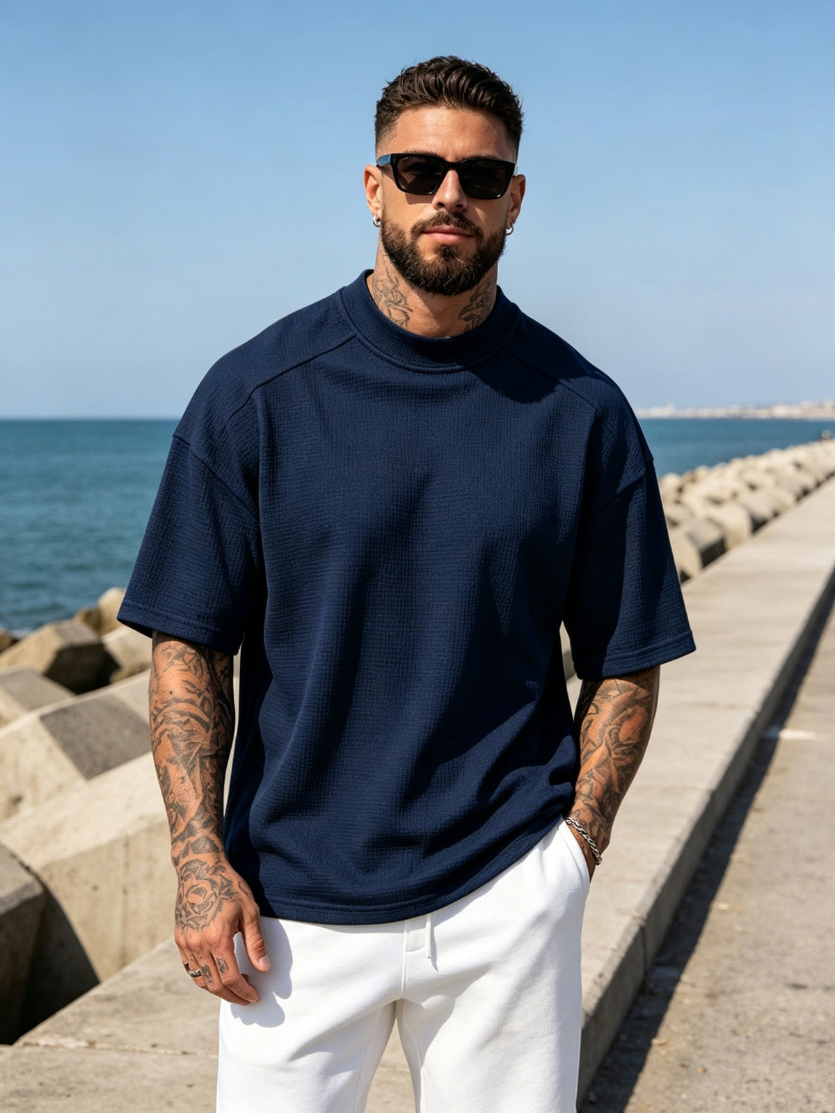 3pcs Set New Men'S Top Fashion Athletic Short Sleeve Spring Summer Summer Casual Comfortable Breathable Soft Trendy Easy Premium All-Match Refreshing - Mix color 5