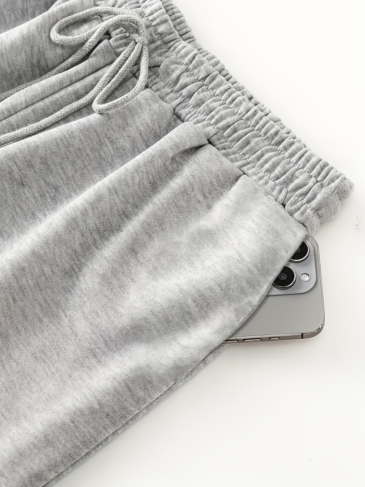 Autumn and Winter Fashion Casual Women's Trousers, Monochrome Tunic S Trousers, Casual Loose Sweatpants, Women's Fashion - Grey