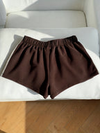 (ZD1019268) Ladies' Fashionable Casual Shorts - Coffee Color