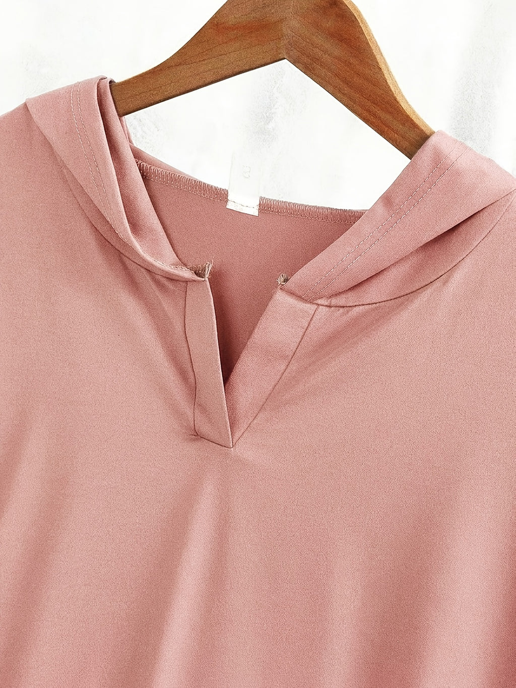 Plus Size Fashion Temperament Casual Solid Color Hooded Sweatshirt Short-Sleeved Top Drawstring Shorts Skirt Two-Piece Set - pink