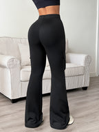 Women's Athletic Cargo Jogger Pants with Multi-Functional Cargo Pocket & Slim-Fit Ankle Design - All-Season Workout Running Gym Pants with Drawstring Waist & Lightweight Stretch Fabric (Machine Washable) for Casual Outdoor Wear - Women's Sportswear - Black