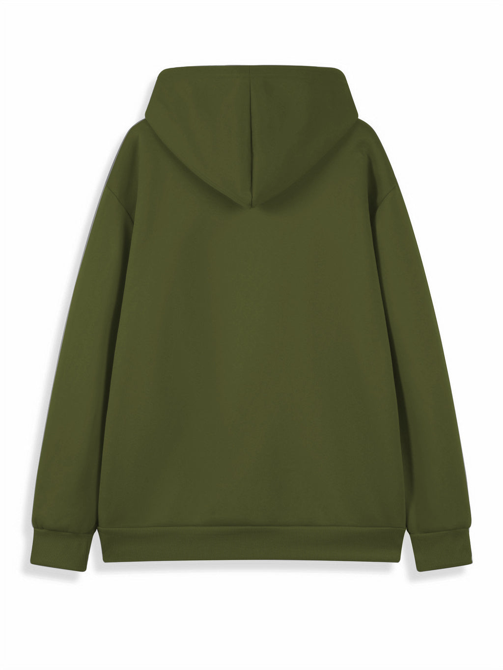 HUGG Embrace Minimalist Vertical Letter Artsy Men'S Hooded Sweatshirt Front And Back Double-Sided Print Pattern Casual Hoodie Daily Wear Comfortable Versatile Suitable for Outdoor Sports Fitness Casual Wear - Military Green