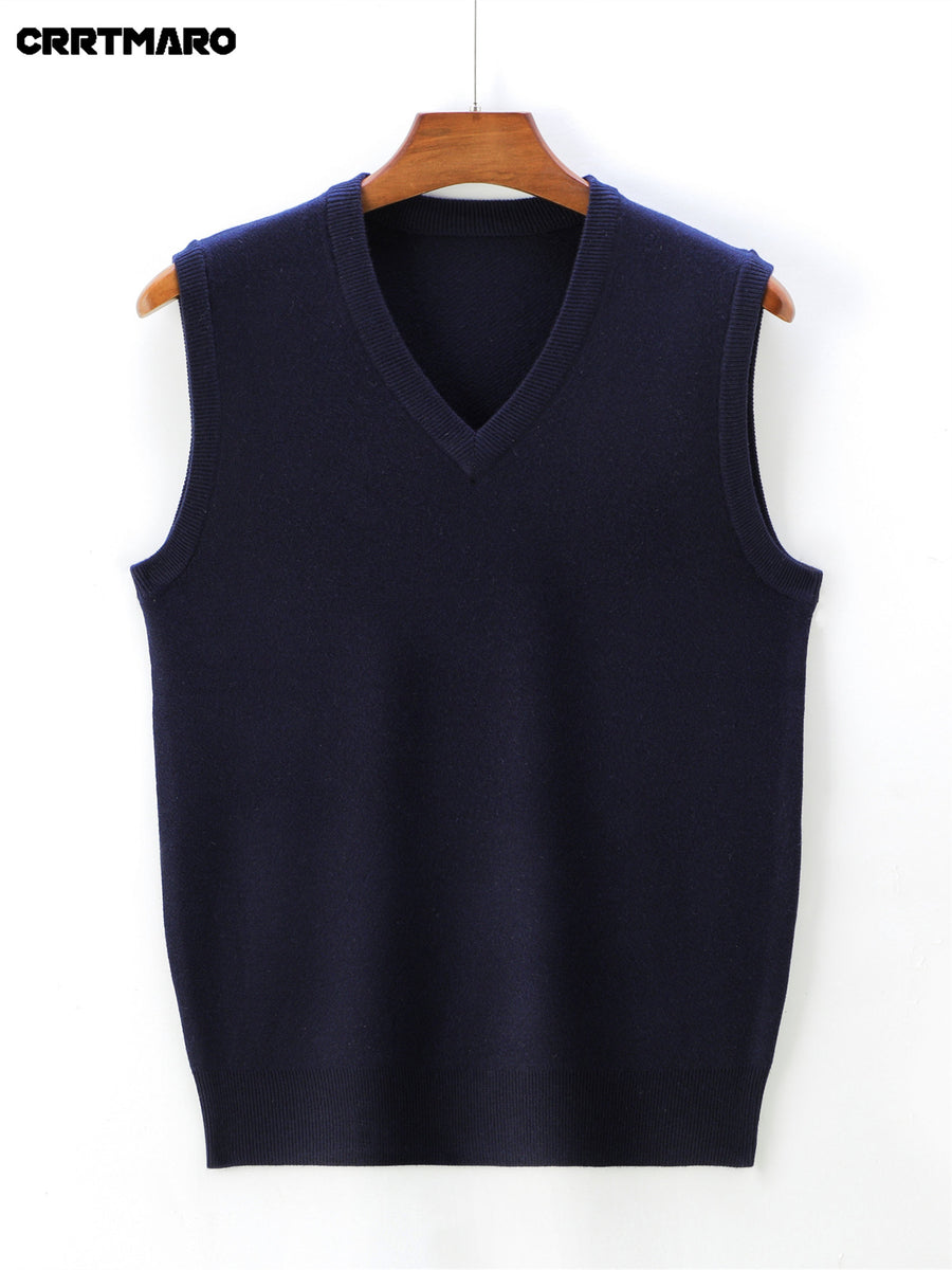 Men's Thick Sweater Vest, Warm Casual Layering Top for Fall and Winter - Shangqing