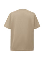 Men'S T-Shirt Short Sleeve, Coconut Letter Print, Easy Casual Style, Summer Vacation Daily Wear, Comfortable And Breathable Top - Khaki