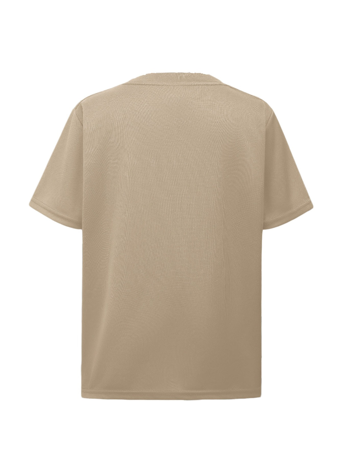 Men'S T-Shirt Short Sleeve, Coconut Letter Print, Easy Casual Style, Summer Vacation Daily Wear, Comfortable And Breathable Top - Khaki