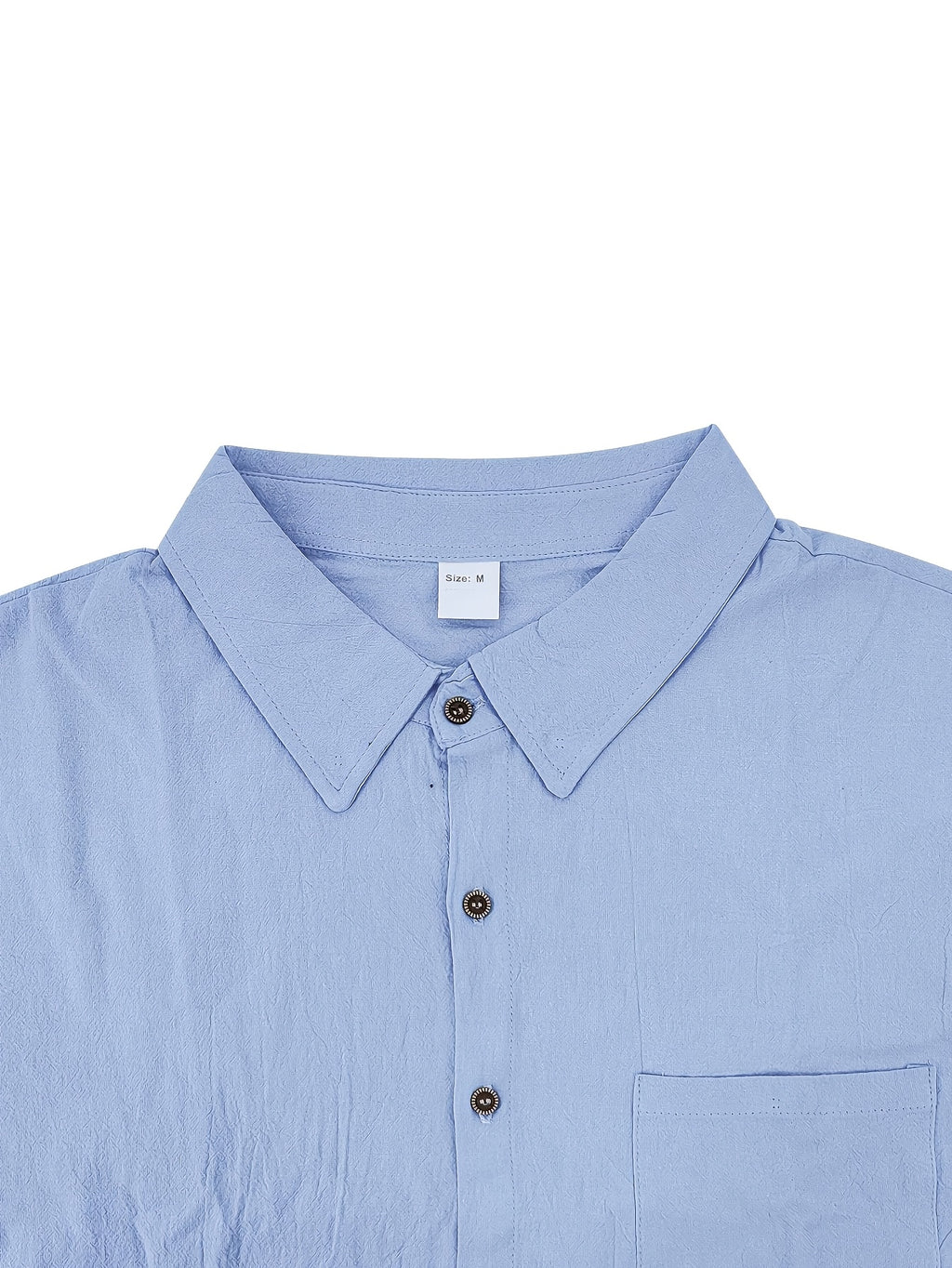 Men's Short-sleeve Shirt, Made of Comfortable and Breathable Fabric, Suitable for Daily Outings, Outdoor Sports, Travel, and Vacations. Lightweight and Airy with a Regular Fit, Ideal for the Beach, Hiking, Evening Wear, and Casual Street Style. - Sky Blue