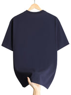 New Cotton Casual Men's T-Shirt Jeep Mountain Logo Graphic Tee Summer Outdoor Gift for Boyfriend Husband Father - Navy Color