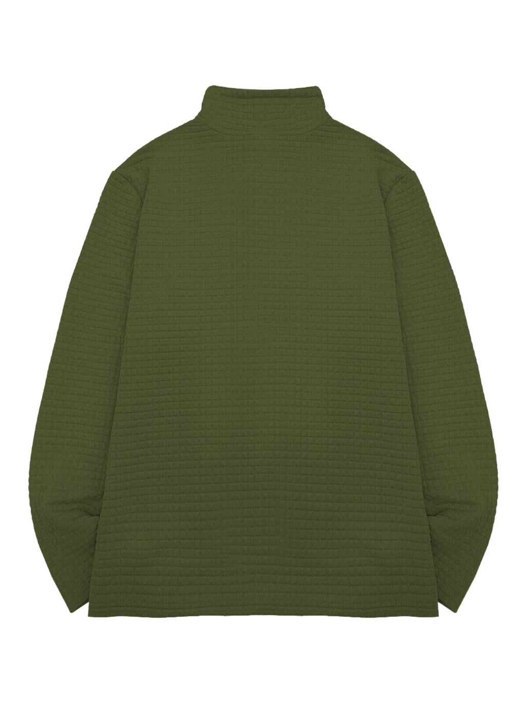 HOONIGAN Men's Printed Half-Zip Fashion Waffle Knit Texture Autumn/Winter Simple Casual Versatile Sporty POLO Shirt Sweatshirt, New Autumn/Winter Long-Sleeve Lapel Top, Comfortable and Breathable Fabric, Valentine's Day Gift, Preferred Birthday Gift - fern green