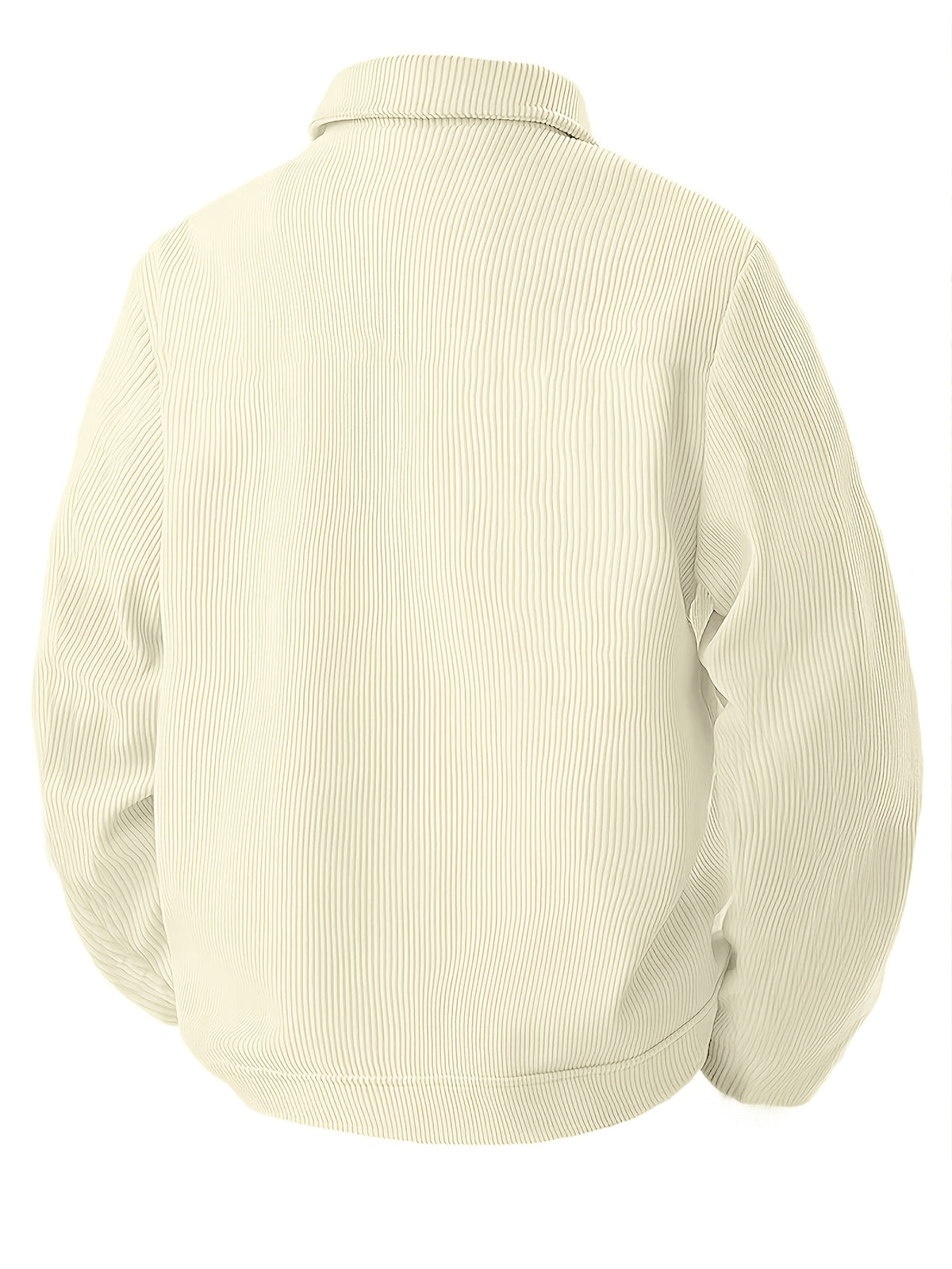 Joshmei OBM Spring/Autumn New Lightweight Men's Solid Color Fashion Multi-Pocket Button-Up Jacket Outerwear - Off-white